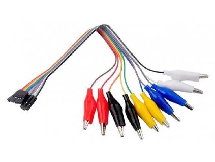 Propojovací vodiče dupont 10pin, l=30cm, samice-krokosvorka