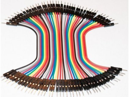 Propojovací vodiče dupont 40pin, l=10cm, samec-samec