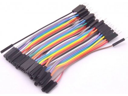 Propojovací vodiče dupont 40pin, l=10cm, samec-samice