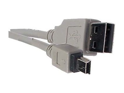 Kabel USB 2.0 konektor USB A / MINI-USB B (5 pinů) 1,5m