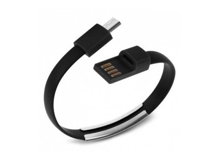 Nabíjecí a datový kabel pro Lightning - silikonový náramek