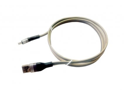 Kabel USB 2.0 konektor USB A / USB-C 1m, nylon, šedý