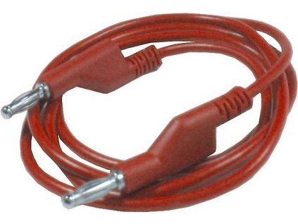 Propojovací kabel 1mm2/ 1m s banánky červený
