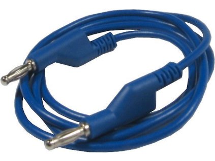 Propojovací kabel 1mm2/ 2m s banánky modrý