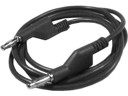 Propojovací kabel 1mm2/ 2m s banánky černý