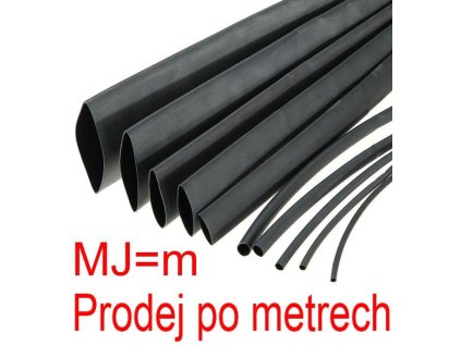 Smršťovací bužírka 3,5/1,75mm černá