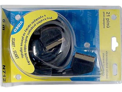 Kabel Scart-Scart 6m HiFi plast 2x stínění