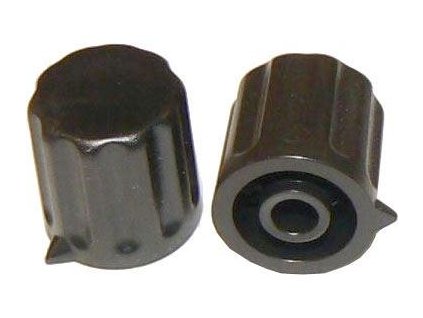 Přístrojový knoflík KP1404, 14x15mm, hřídel 4mm, černý