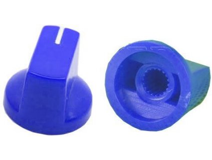 Přístrojový knoflík KN19 19x14,5mm, hřídel 6mm, modrý
