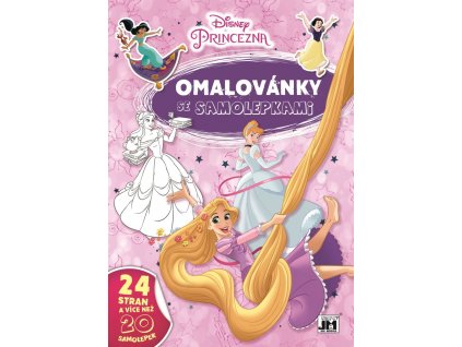 Omalovánky A4 se samolepkami Disney Princezny