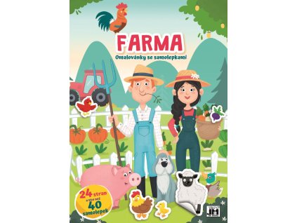 Omalovánky A4 se samolepkami Farma