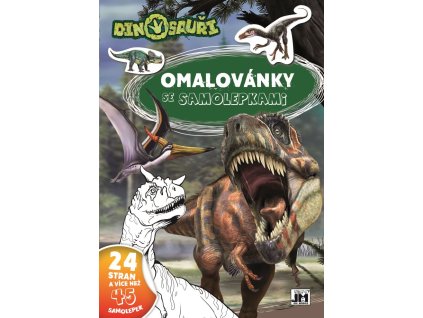 Omalovánky A4 se samolepkami Dinosauři