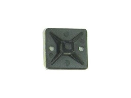 Držák stahovací pásky plochý 20x20mm černý