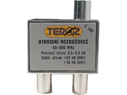 Rozbočovač 2x hybridní širokopásmový TEROZ 102