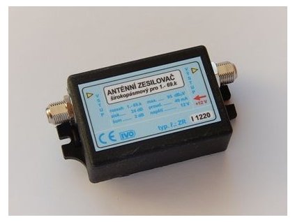 Ant.zesil.47-800MHz, 24dB/š.2dB 95dBuV, IVO 1220+zdroj 12V