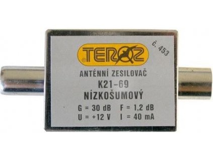 Anténní zesilovač pásmový K21-69 dvoutranzistorový, TEROZ 453K