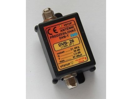 Anténní zesilovač 26dB pro DVB-T/T2 21.-60.kanál