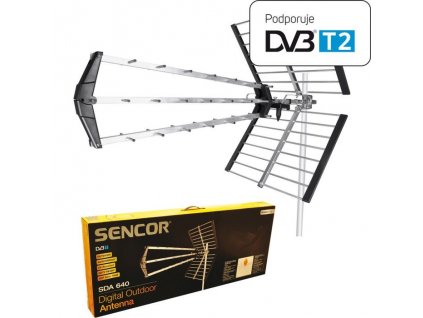 DVB-T2 ANTÉNA VENKOVNÍ SDA 640 SENCOR