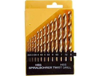 Vrtáky do kovu, sada 13ks 2-8mm, po 0,5mm EXTOL CRAFT