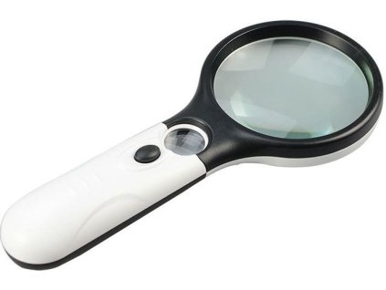 Lupa 6902AB 75mm 3D+45D s osvětlením, napájení 3xAAA