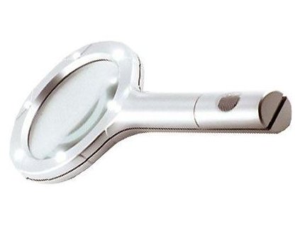 Lupa s osvětlením LED,průměr 65mm,napájení 2xAA