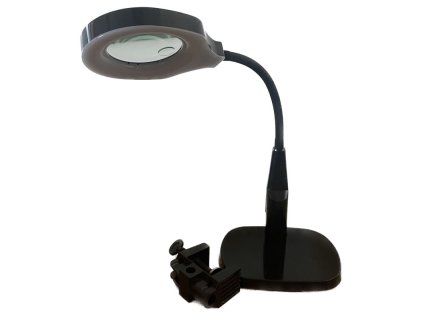 Stolní lupa 9145 bifokální 3D+8D, 24x LED, podstavec i svorka,černá