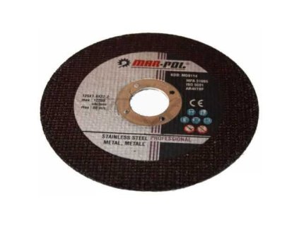Kotouč řezný na ocel, nerez, 125x1,0x22,2mm MAR-POL