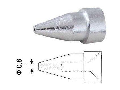 Dutý hrot N5-2 0,8/2,3mm pro odsávačku ZD-915,ZD-917,ZD-985,ZD-987