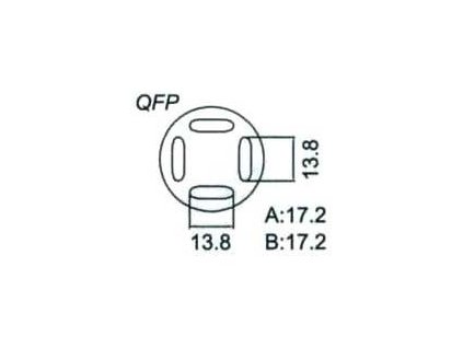 Nástavec na vyfoukávačku QFP 13,8x13,8mm