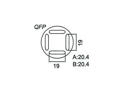 Nástavec na vyfoukávačku QFP 19x19mm