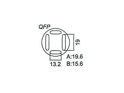 Nástavec na vyfoukávačku QFP 13,2x19mm