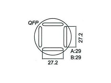 Nástavec na vyfoukávačku QFP 27,2x27,2mm