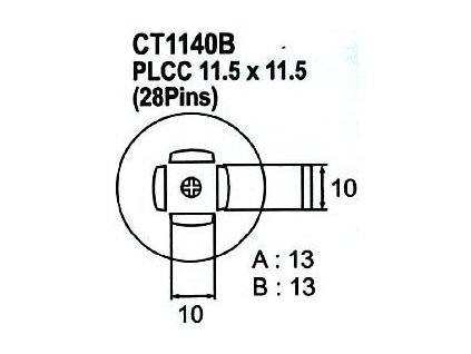Nástavec na vyfoukávačku PLCC 28pin 10x10mm