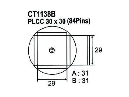 Nástavec na vyfoukávačku PLCC 84pin 29x29mm