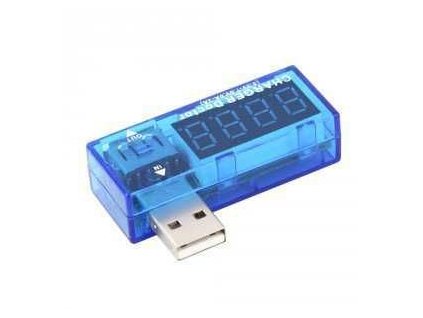 USB tester - voltmetr a ampérmetr 3-7,5V/0-3A DC, AK306B