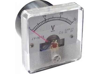 Analogový panelový voltmetr JY-50 30V= 50x50mm