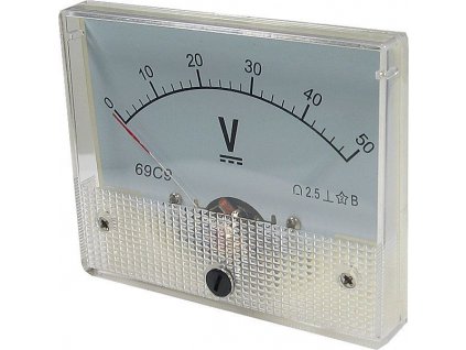 Analogový panelový voltmetr 69C9 50V DC