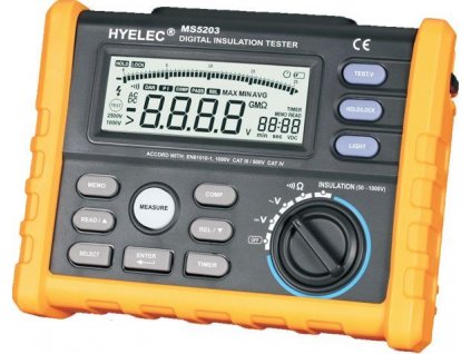 Měřič izolačního odporu PeakMeter PM5203 /MS5203/ - 1000V