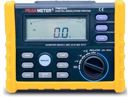 Měřič izolačního odporu PEAKMETER /PM5205/ MS5205 - 2500V