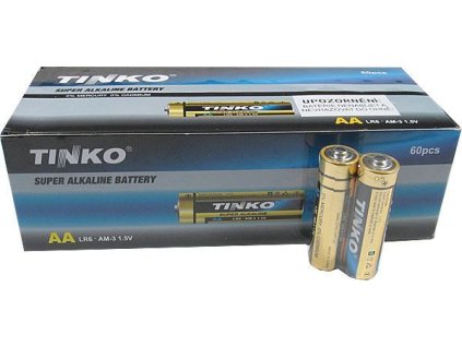 Baterie TINKO 1,5V AA(LR6) alkalická, balení 60ks