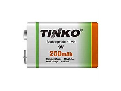 Nabíjecí baterie NiMH 6F22 9V/250mAh TINKO