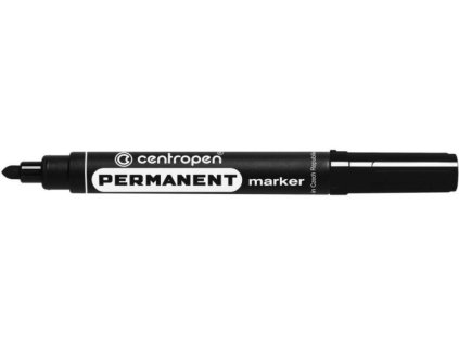 Popisovač permanentní Centropen 8566, kulatý hrot, 2,5 mm, černý