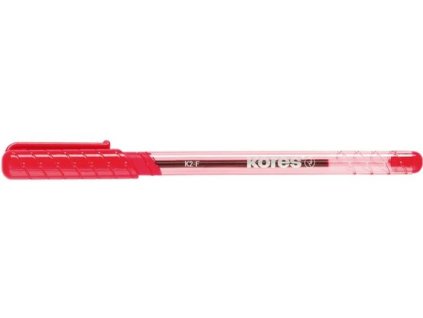 Pero kuličkové Kores K2 Pen, 0,7 mm, transparentní, trojhranné, červen