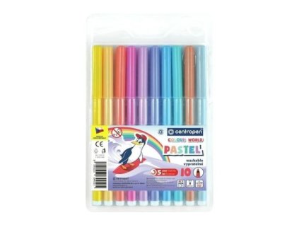 Popisovač Centropen 7550, vypratelný, pastelový mix, sada 10 ks