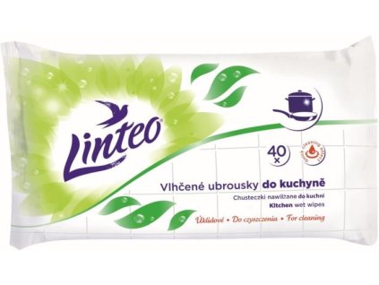 Ubrousky vlhčené Linteo úklidové na kuchyně, 40 ks