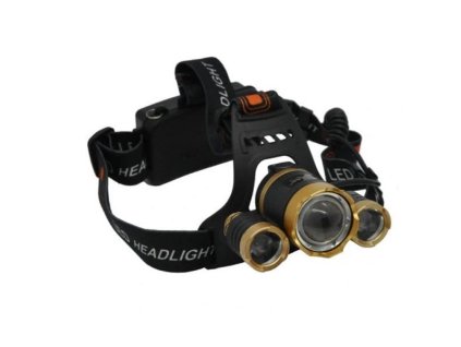 Svítilna čelovka 3 x LED T6 CREE