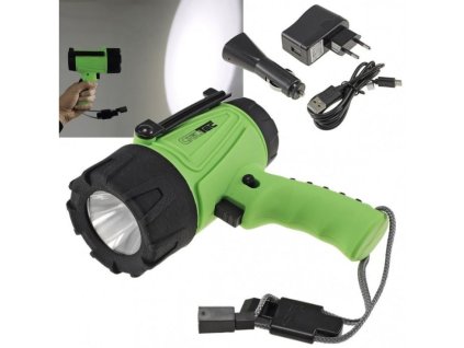 Svítilna ruční 5W, 330lm, 7000K, IP54, nabíjecí 230V, 1800mAh