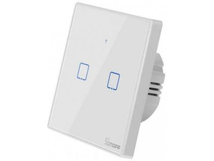 Dálkově ovládaný vypínač Sonoff T2EU2C-TX wifi+RF 433MHz 2kanálový