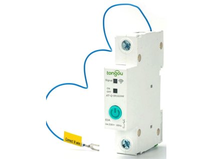 Jistič 63A 2P s ovládáním wifi na DIN lištu AT-Q-SR163JWE, 90-260AC