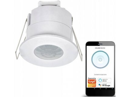 PIR čidlo ST41AW stropní do podhledů, ovládání wifi, Tuya